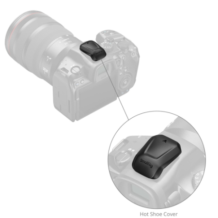 SmallRig 6245 - 2x osłona gorącej stopki do Canon (Hot Shoe Cover) - przykład użycia